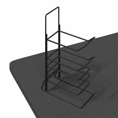 vidaXL Gaming-Schreibtisch mit LED und Z-Gestell Schwarz 110x60x75 cm