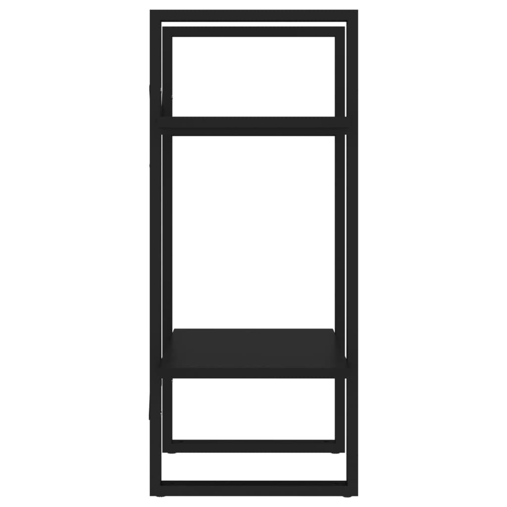 vidaXL Bücherregal 2 Fächer Schwarz 40x30x70 cm Holzwerkstoff