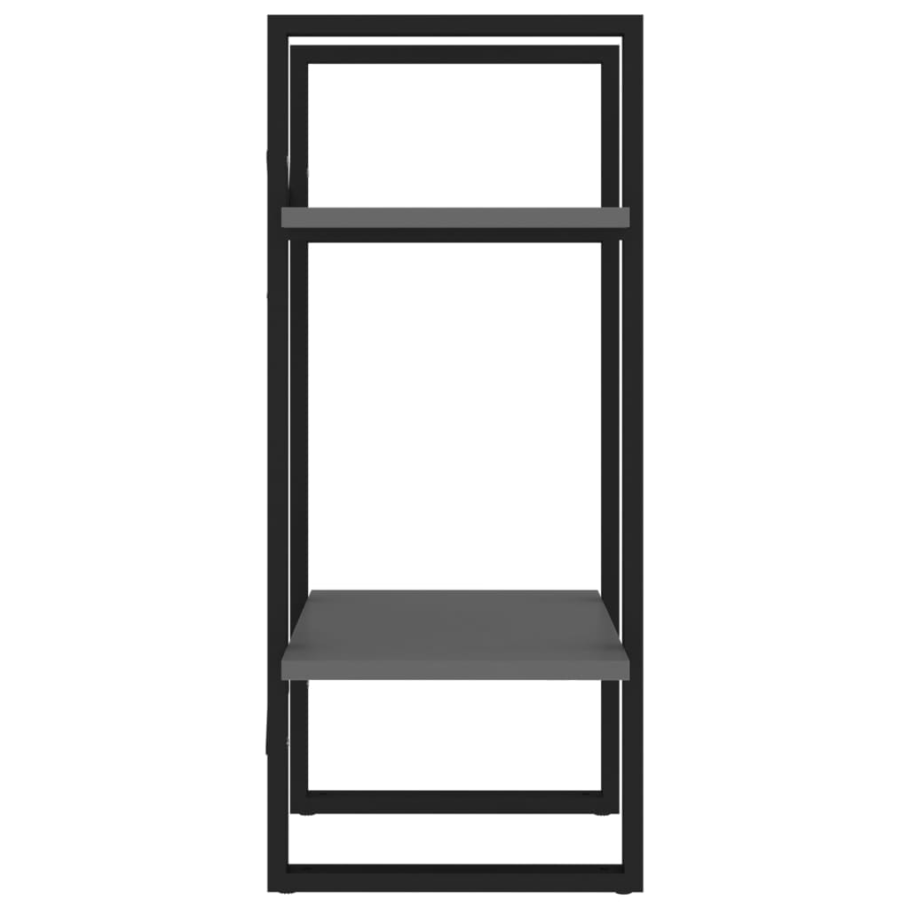 vidaXL Bücherregal 2 Fächer Grau 40x30x70 cm Holzwerkstoff