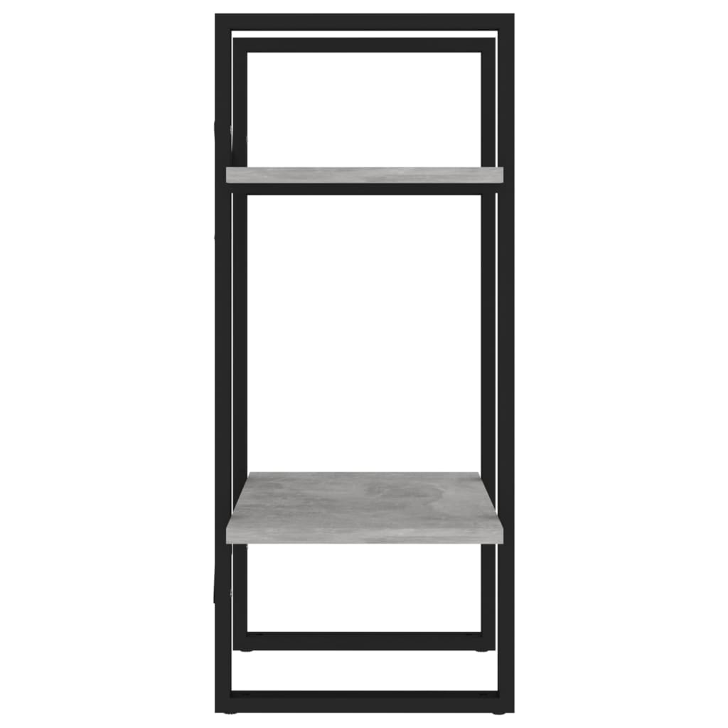 vidaXL Bücherregal 2 Fächer Betongrau 40x30x70 cm Holzwerkstoff