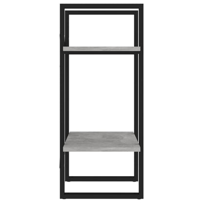 vidaXL Bücherregal 2 Fächer Betongrau 40x30x70 cm Holzwerkstoff