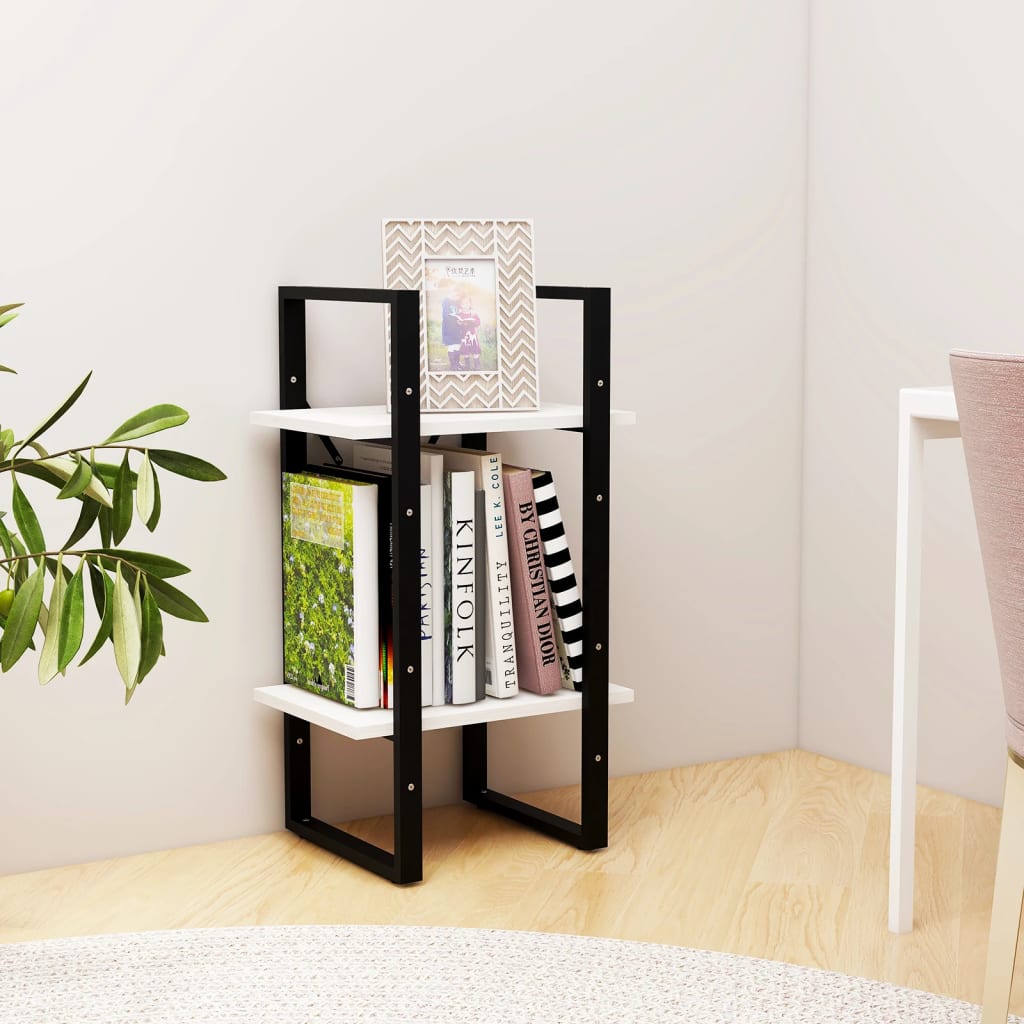 vidaXL Bibliothèque 2 étagères Blanc 40x30x70 cm Bois de pin massif