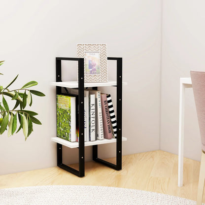 vidaXL Bibliothèque 2 étagères Blanc 40x30x70 cm Bois de pin massif