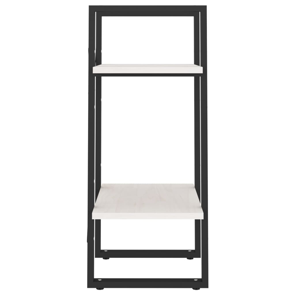 vidaXL Bibliothèque 2 étagères Blanc 40x30x70 cm Bois de pin massif
