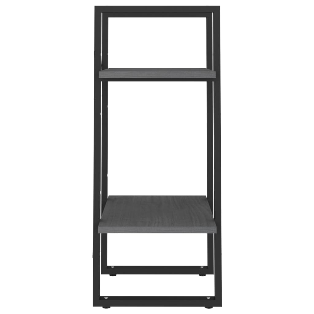 vidaXL Bibliothèque 2 étagères Gris 40x30x70 cm Bois de pin massif