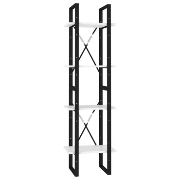 vidaXL Bücherregal 4 Fächer Weiß 40x30x140 cm Holzwerkstoff