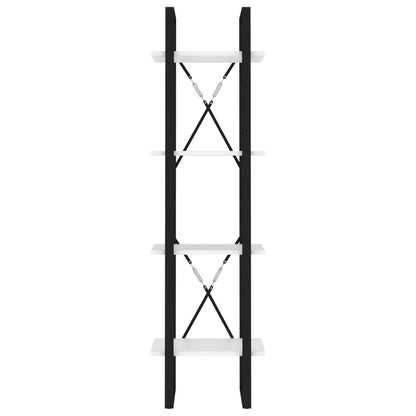 vidaXL Bücherregal 4 Fächer Weiß 40x30x140 cm Holzwerkstoff