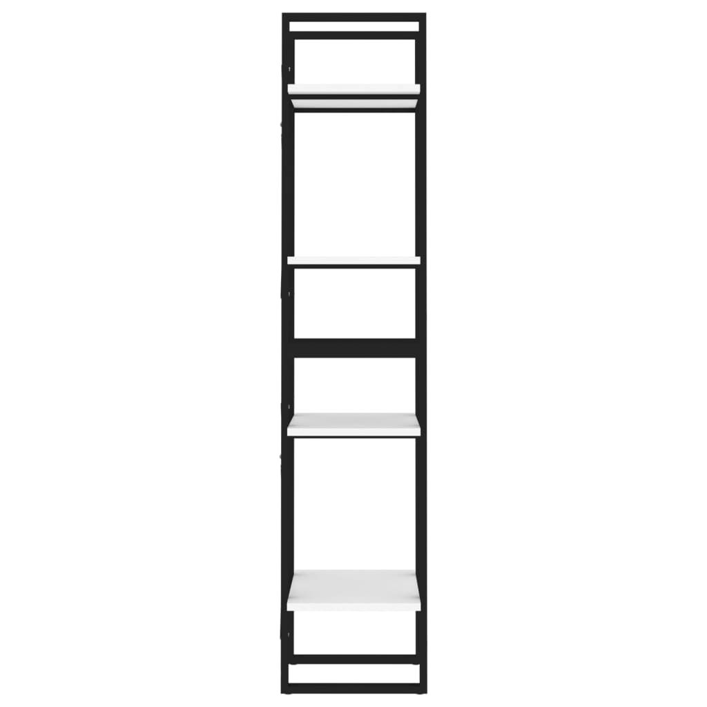 vidaXL Bücherregal 4 Fächer Weiß 40x30x140 cm Holzwerkstoff