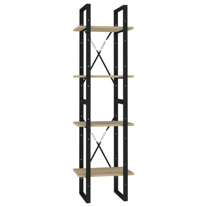 vidaXL Bücherregal 4 Fächer Sonoma-Eiche 40x30x140 cm Holzwerkstoff