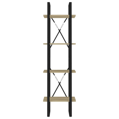 vidaXL Bücherregal 4 Fächer Sonoma-Eiche 40x30x140 cm Holzwerkstoff
