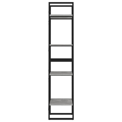 vidaXL Bibliothèque 4 étagères gris béton 40x30x140 cm bois d'ingénierie
