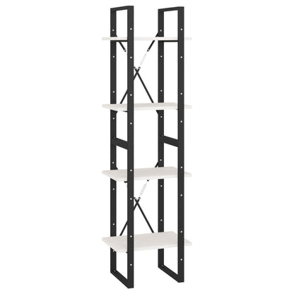 vidaXL Bibliothèque à 4 étagères Blanc 40x30x140 cm Bois de pin massif