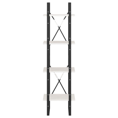 vidaXL Bibliothèque à 4 étagères Blanc 40x30x140 cm Bois de pin massif