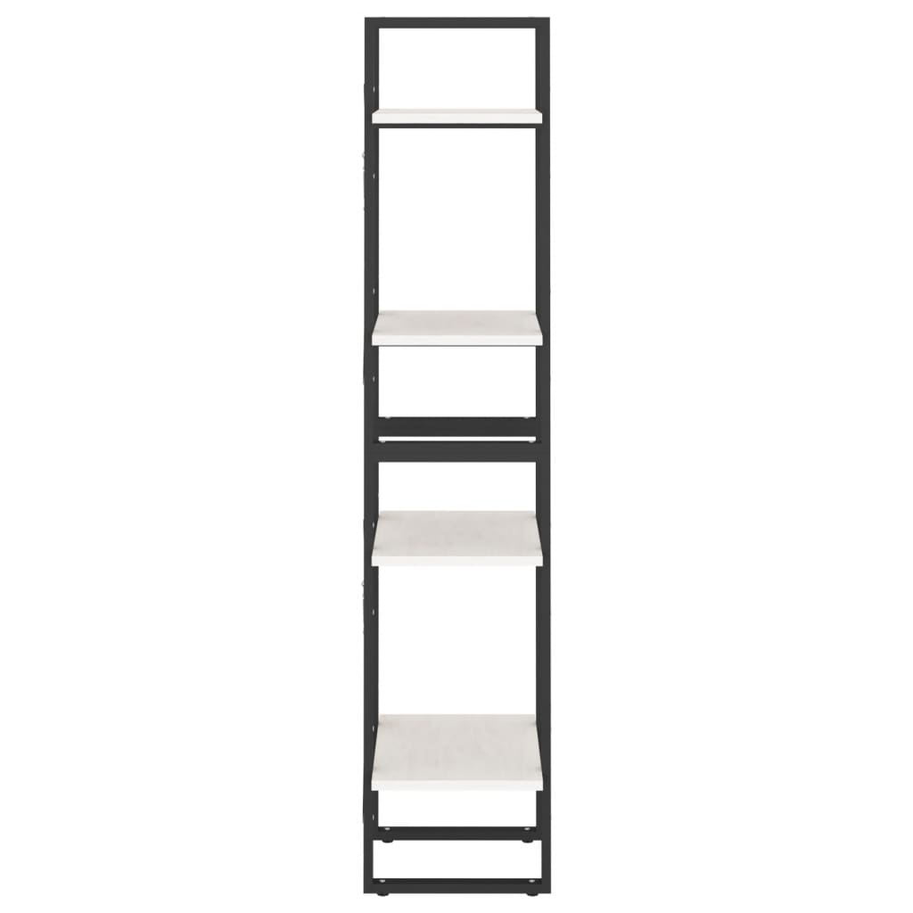 vidaXL Bibliothèque à 4 étagères Blanc 40x30x140 cm Bois de pin massif