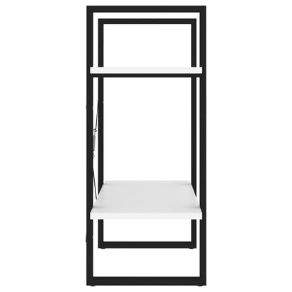 vidaXL Bücherregal 2 Fächer Weiß 60x30x70 cm Holzwerkstoff