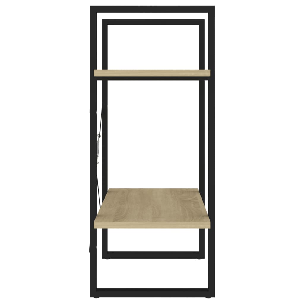 vidaXL Bücherregal 2 Fächer Sonoma-Eiche 60x30x70 cm Holzwerkstoff