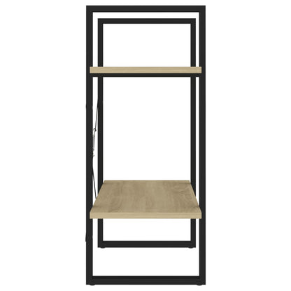 vidaXL Bücherregal 2 Fächer Sonoma-Eiche 60x30x70 cm Holzwerkstoff