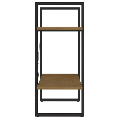 vidaXL Bücherregal 2 Böden Honigbraun 60x30x70 cm Massivholz Kiefer