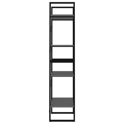 vidaXL Bücherregal 4 Fächer Grau 60x30x140 cm Holzwerkstoff