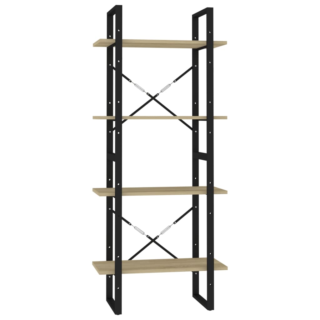 vidaXL Bibliothèque 4 étagères Chêne sonoma 60x30x140 cm Bois d'ingénierie