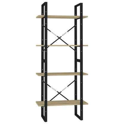 vidaXL Bibliothèque 4 étagères Chêne sonoma 60x30x140 cm Bois d'ingénierie