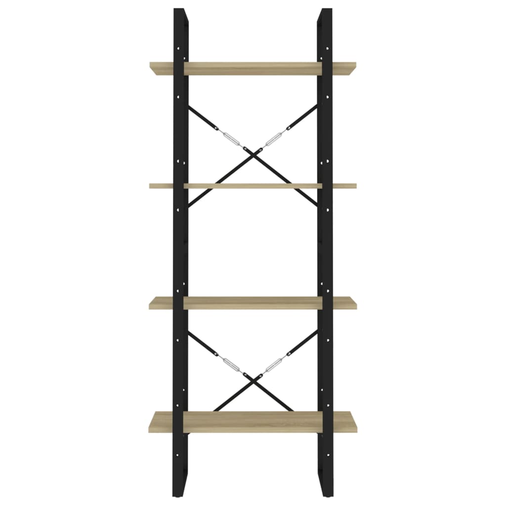 vidaXL Bibliothèque 4 étagères Chêne sonoma 60x30x140 cm Bois d'ingénierie