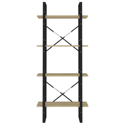 vidaXL Bibliothèque 4 étagères Chêne sonoma 60x30x140 cm Bois d'ingénierie