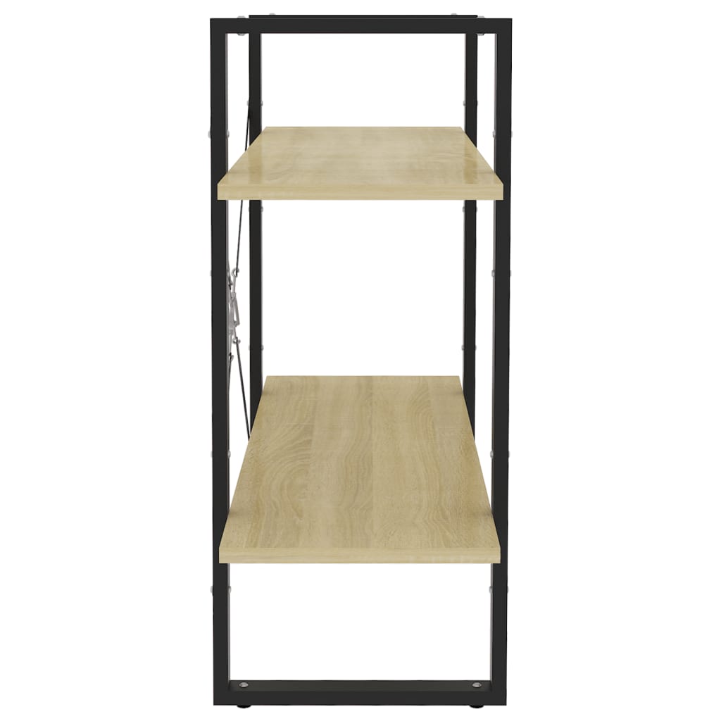 vidaXL Bücherregal 2 Fächer Sonoma-Eiche 80x30x70 cm Holzwerkstoff