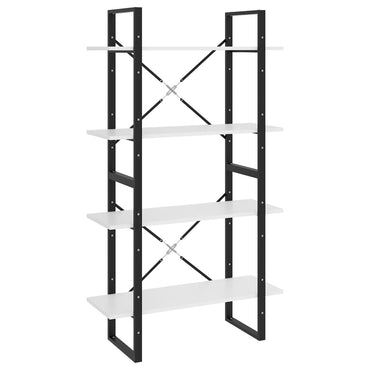 vidaXL Bibliothèque 4 étagères Blanc 80x30x140 cm Bois d'ingénierie