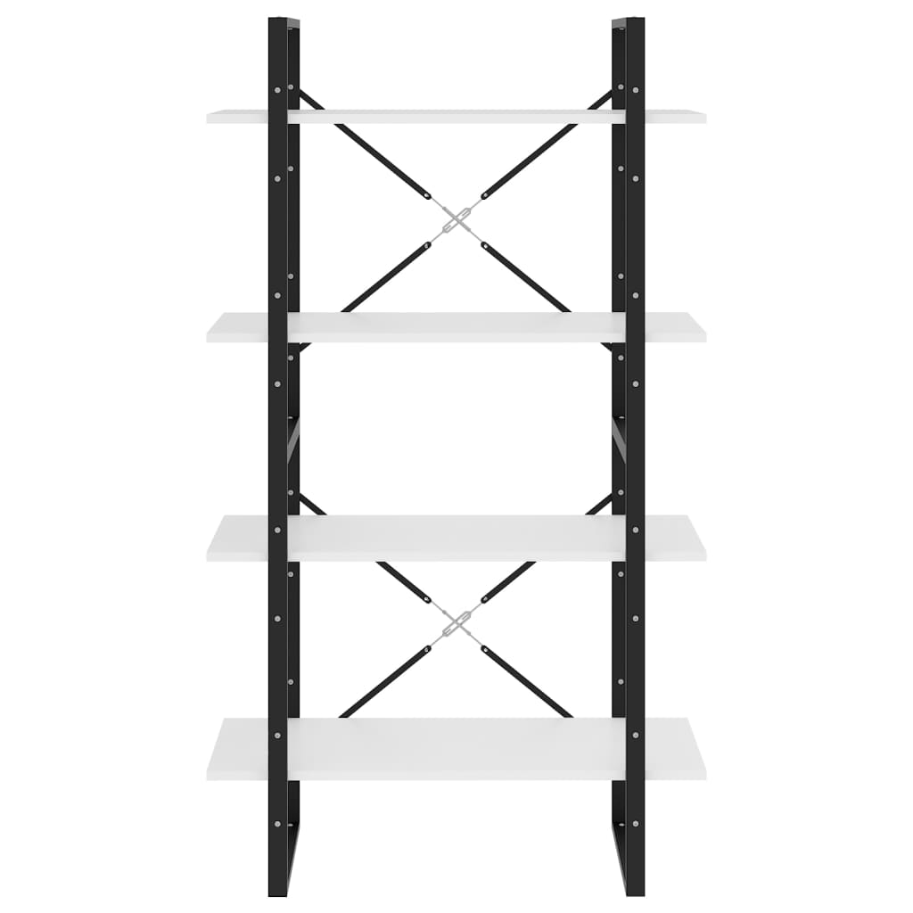 vidaXL Bibliothèque 4 étagères Blanc 80x30x140 cm Bois d'ingénierie
