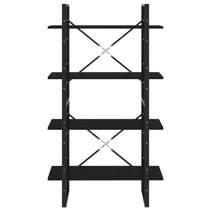vidaXL Bibliothèque à 4 niveaux Noir 80x30x140 cm Bois d'ingénierie