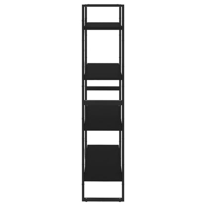 vidaXL Bibliothèque à 4 niveaux Noir 80x30x140 cm Bois d'ingénierie