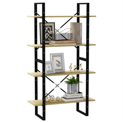 vidaXL Bibliothèque 4 étagères Chêne Sonoma 80x30x140 cm Bois d'ingénierie