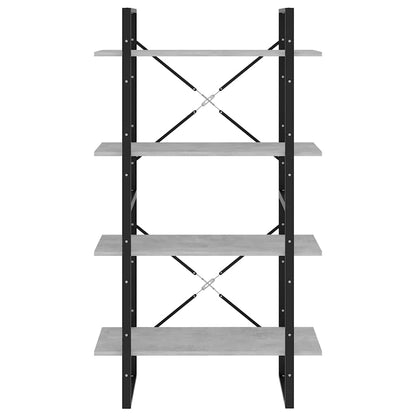 vidaXL Bücherregal 4 Fächer Betongrau 80x30x140 cm Holzwerkstoff