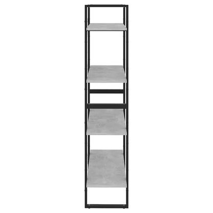 vidaXL Bücherregal 4 Fächer Betongrau 80x30x140 cm Holzwerkstoff