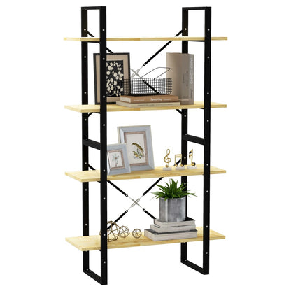 vidaXL Bücherregal 4 Fächer 80x30x140 cm Massivholz Kiefer