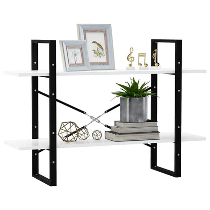 vidaXL Étagère à livres 2 compartiments Blanc 100x30x70 cm Bois d'ingénierie