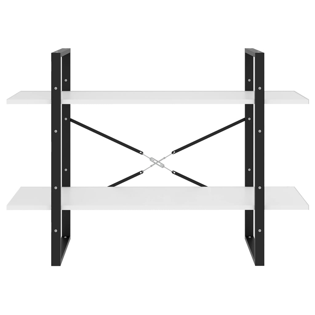 vidaXL Étagère à livres 2 compartiments Blanc 100x30x70 cm Bois d'ingénierie