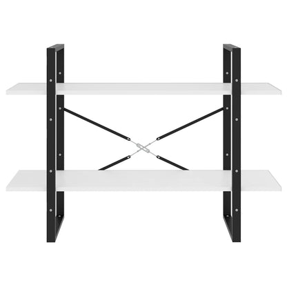vidaXL Étagère à livres 2 compartiments Blanc 100x30x70 cm Bois d'ingénierie