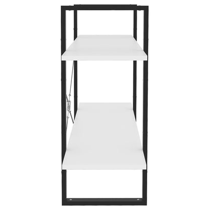 vidaXL Étagère à livres 2 compartiments Blanc 100x30x70 cm Bois d'ingénierie