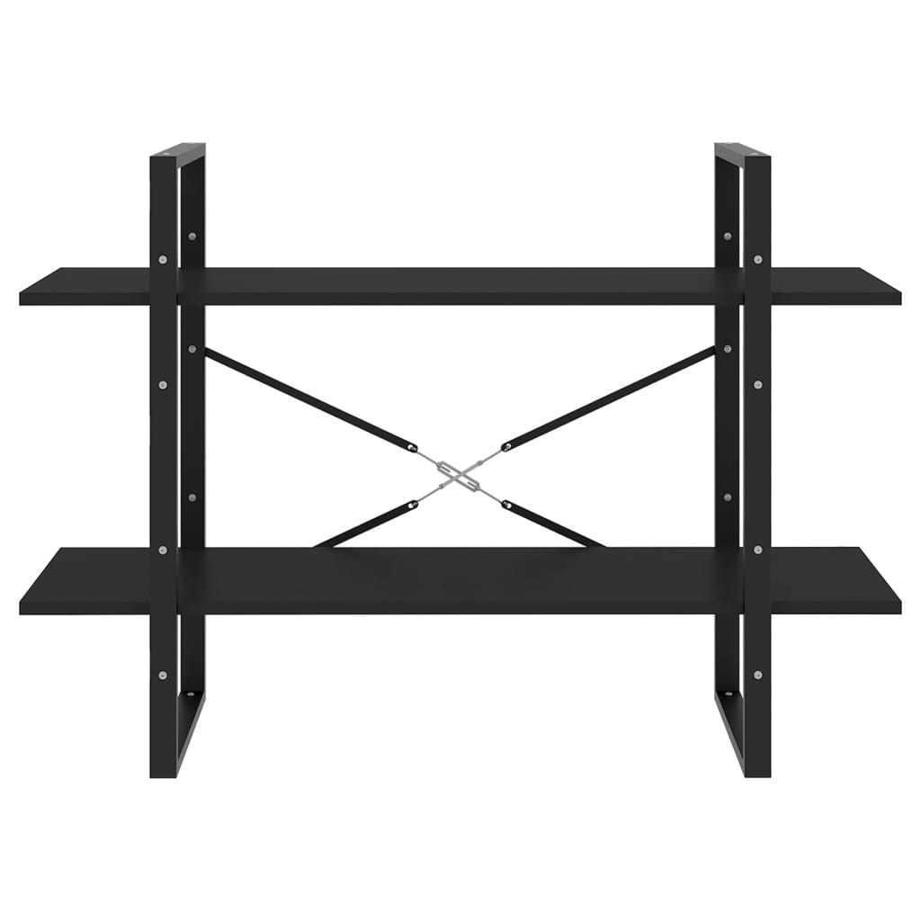 vidaXL Bibliothèque 2 compartiments Noir 100x30x70 cm Bois d'ingénierie