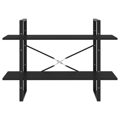 vidaXL Bibliothèque 2 compartiments Noir 100x30x70 cm Bois d'ingénierie