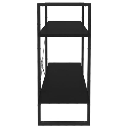 vidaXL Bibliothèque 2 compartiments Noir 100x30x70 cm Bois d'ingénierie