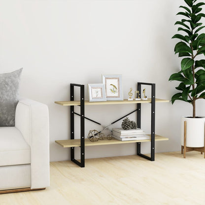 vidaXL Bibliothèque 2 niveaux chêne sonoma 100x30x70 cm bois d'ingénierie
