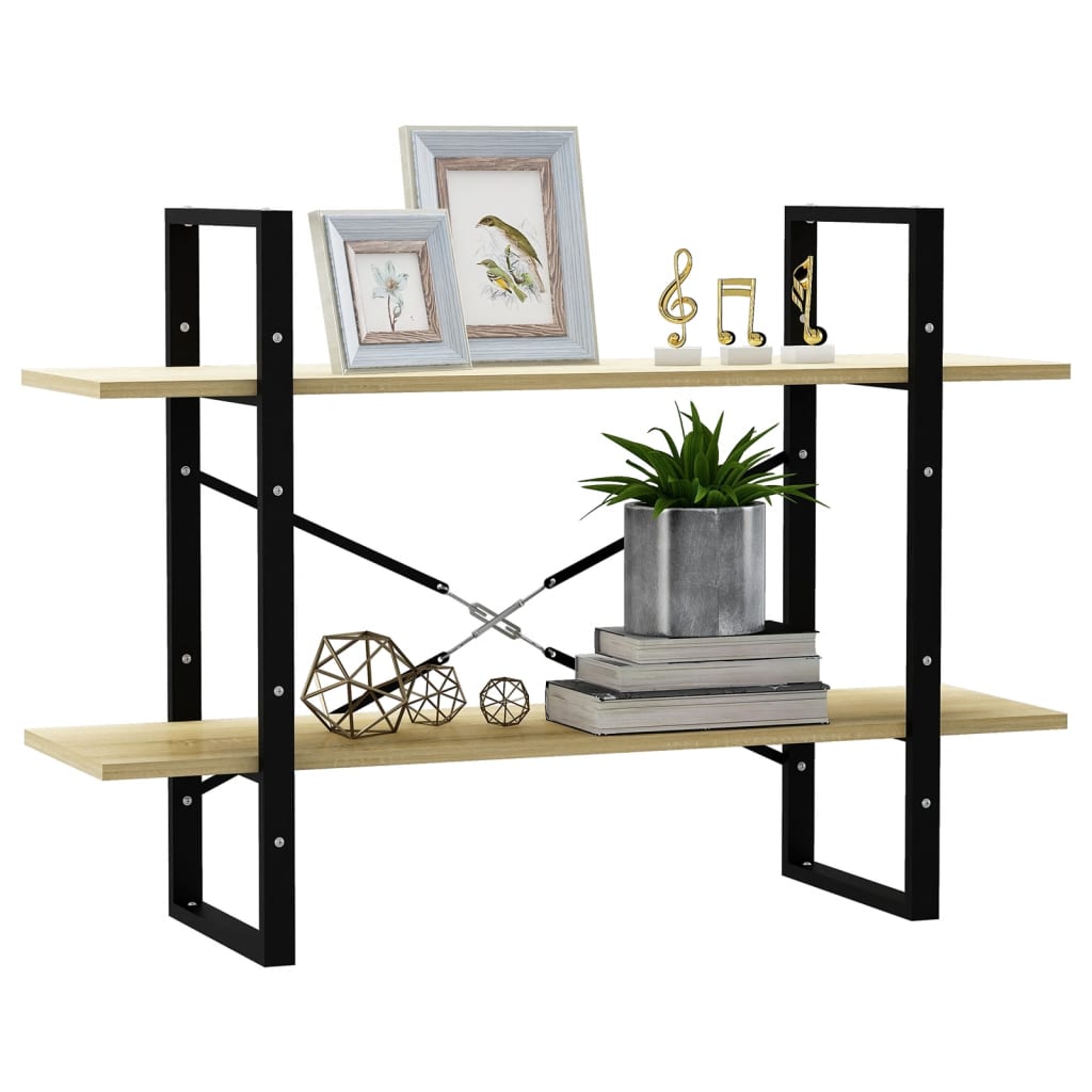 vidaXL Bibliothèque 2 niveaux chêne sonoma 100x30x70 cm bois d'ingénierie