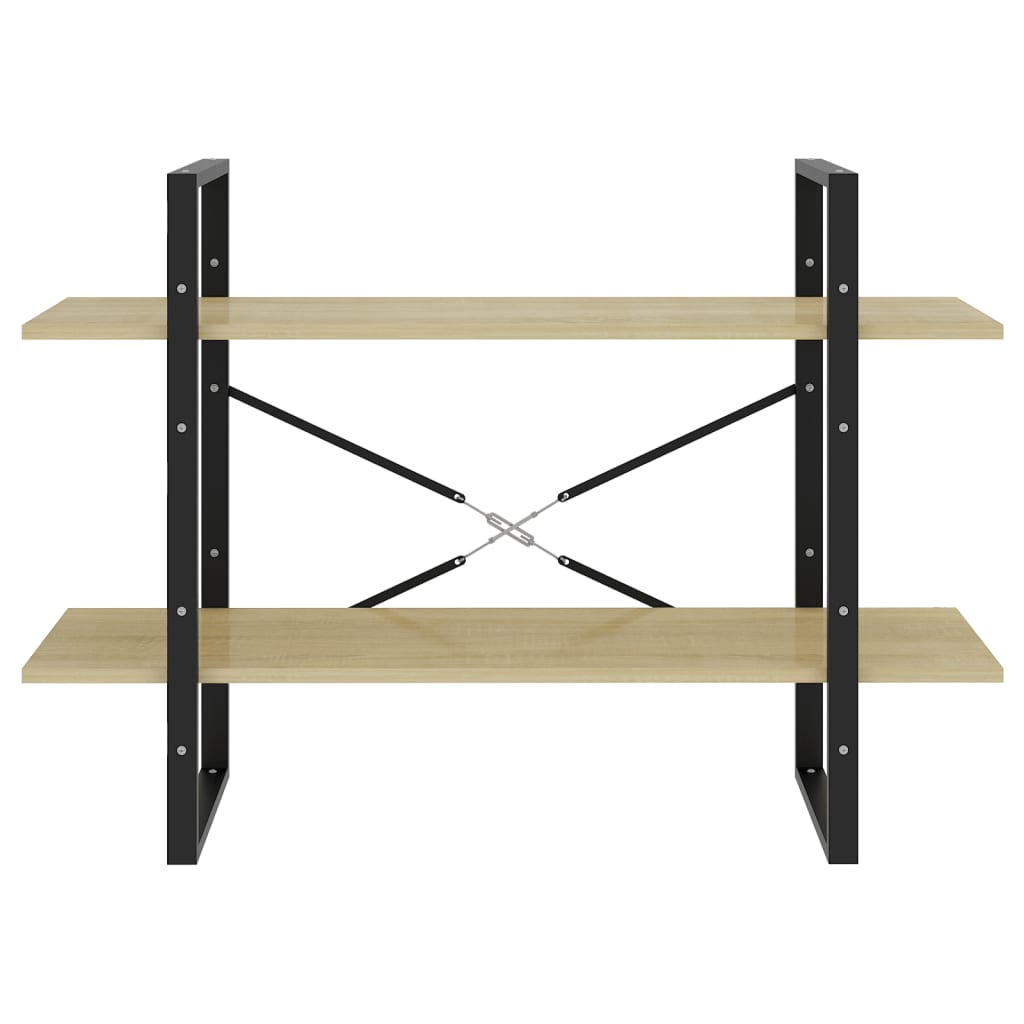 vidaXL Bibliothèque 2 niveaux chêne sonoma 100x30x70 cm bois d'ingénierie