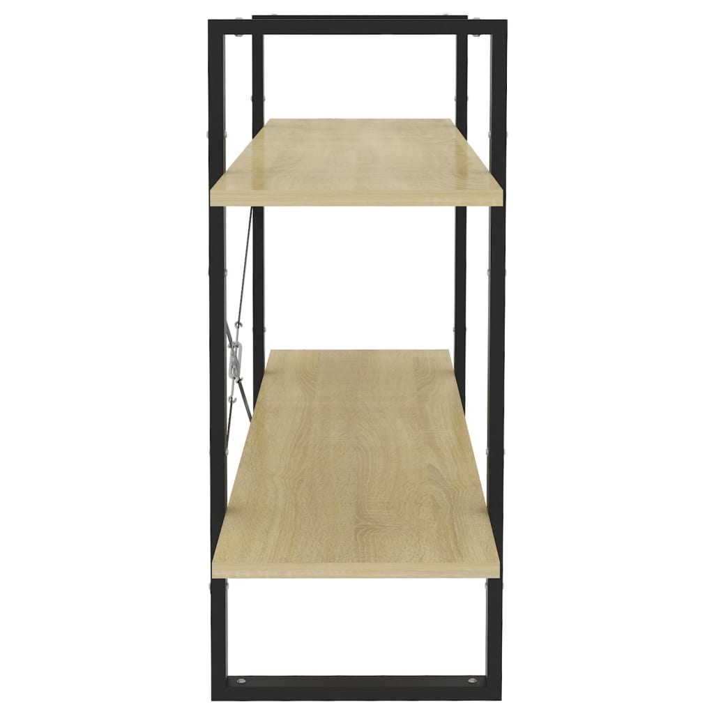 vidaXL Bibliothèque 2 niveaux chêne sonoma 100x30x70 cm bois d'ingénierie