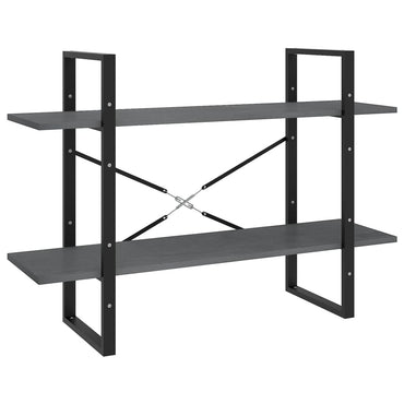 vidaXL Étagère à 2 niveaux Gris 100x30x70 cm Bois de pin massif