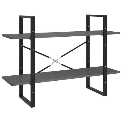vidaXL Étagère à 2 niveaux Gris 100x30x70 cm Bois de pin massif