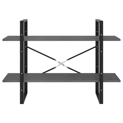 vidaXL Étagère à 2 niveaux Gris 100x30x70 cm Bois de pin massif